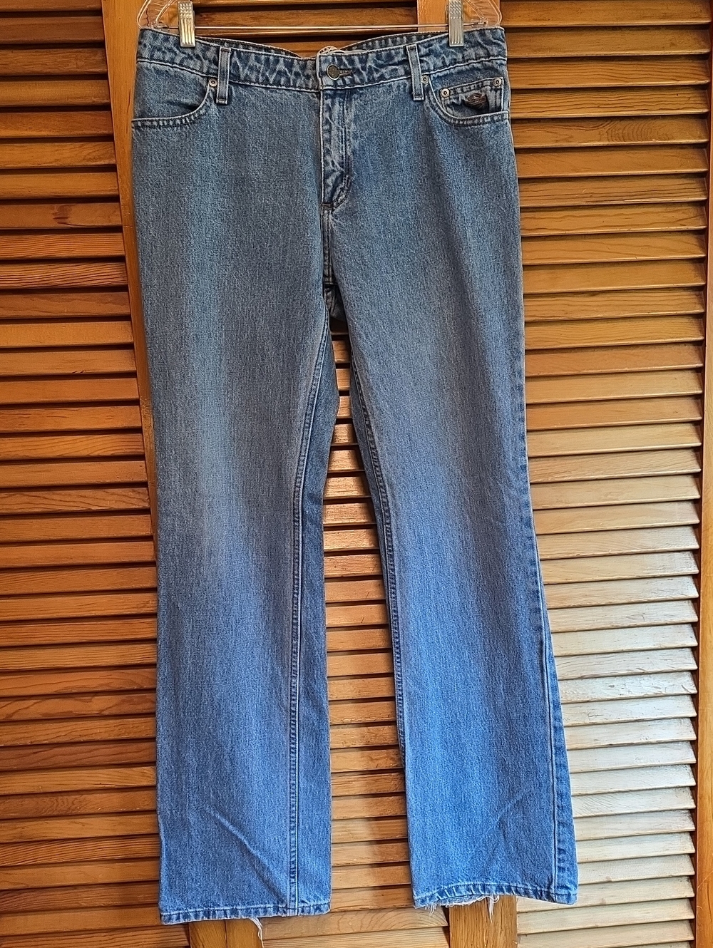 VTG Harley-Davidson Womens 10 Tall Mid Rise Bootcut Jeans 100% Cotton 99021-08VL